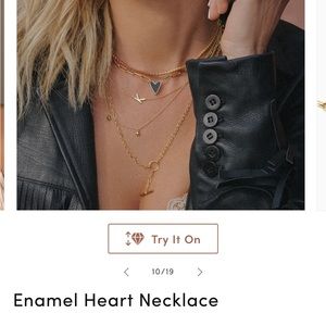 Uncommon James Enamel Heart necklace